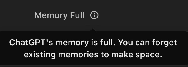 ChatGPT Memory Full